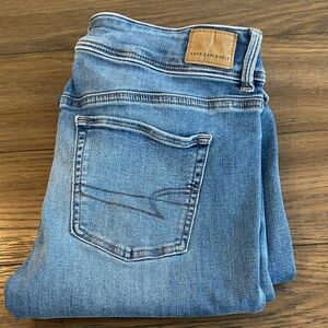 American Eagle Light Blue Denim Kick Boot